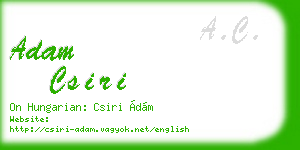 adam csiri business card